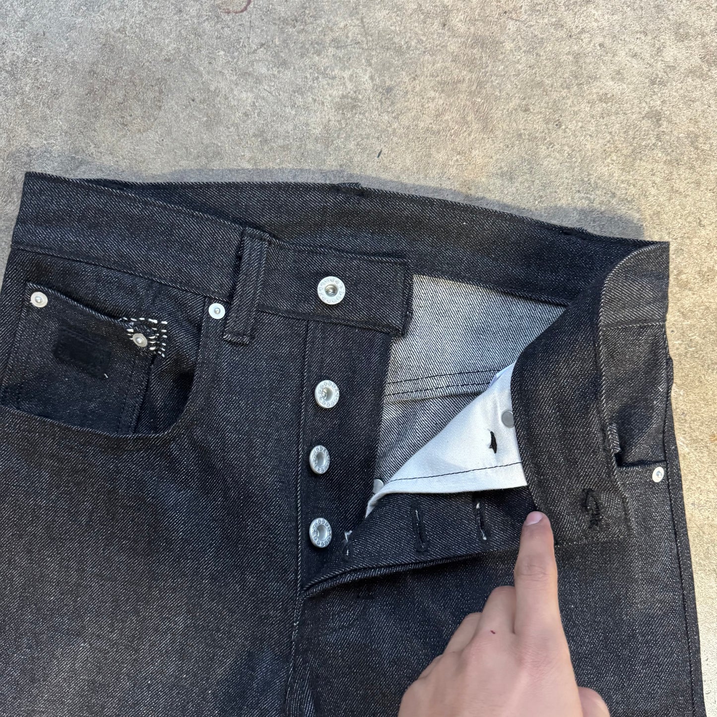 (Black 13oz Selvedge Denim 1/1 (4)