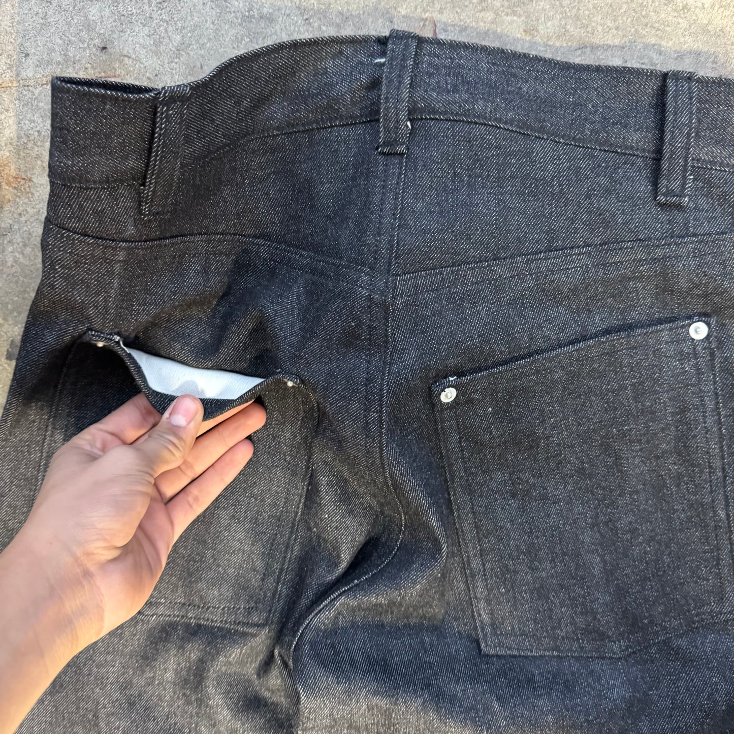 (Black 13oz Selvedge Denim 1/1 (4)